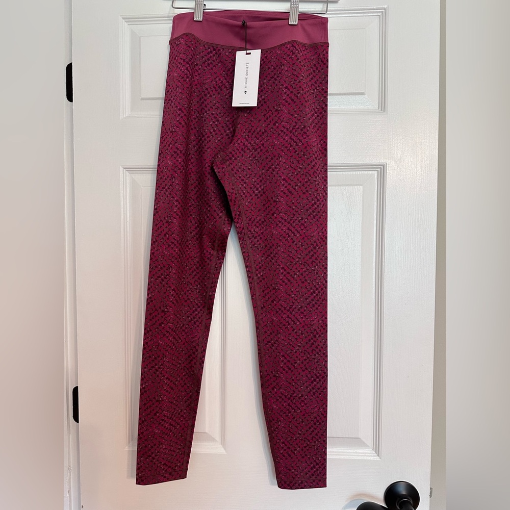 Thrive Societe printed long legging peony python NWT